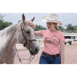 talk derby to me horse racing party kentucky womens t-shirt