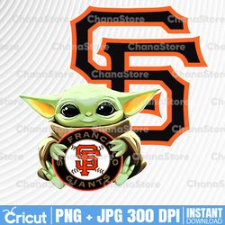 baby yoda with san francisco giants baseball png,  baby yoda mlb png, mlb png, sublimation ready, png files