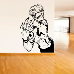 Itadori Yuji Sticker, Jujutsu Kaisen, Anime Character, Wall Sticker Vinyl Decal Mural Art Decor