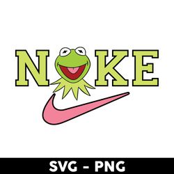 nike kermit the frog svg, nike logo svg, kermit the frog svg, nike muppets svg, png dxf eps file - digital file