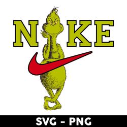 nike x grinch svg, nike logo svg, the grinch svg, nike christmas logo svg, png dxf eps file - digital file