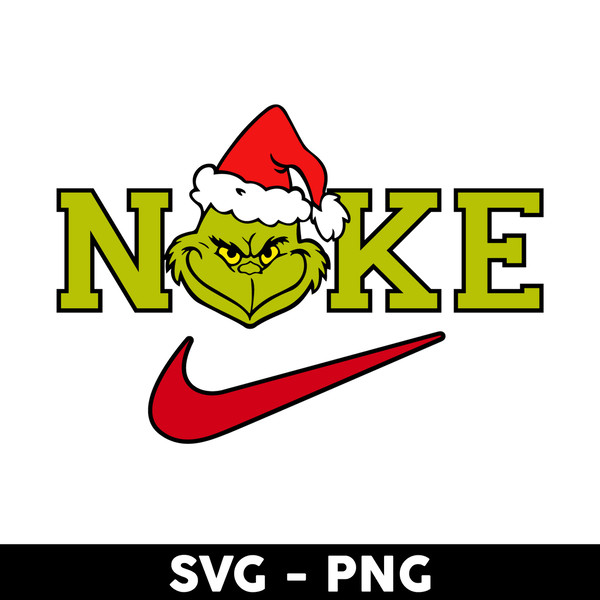Nike x Grinch Santa Claus Hat Svg, Nike Logo Svg, The Grinch - Inspire ...