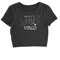 virgo zodiac star chart cropped t-shirt