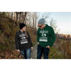 weekend forecast camping with a chance of drinking adult hoodie sweatshirt