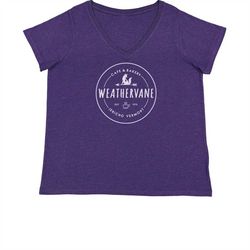 weathervane coffee shop womens plus size v-neck t-shirt