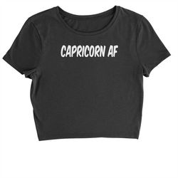 capricorn af as f-ck zodiac cropped t-shirt