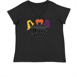 it's just a bunch of hocus pocus womens plus size v neck t shirt