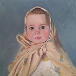 custom oil portrait on canvas, portrait painting from photo hand painted, personalized gift for birthday