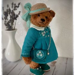 Gloria/teddy bear/handmade toy/plush bear/handmade gift/ooak