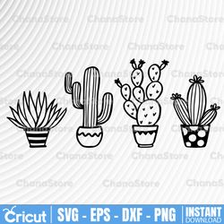 cactus svg file, succulent svg file, cactus clip art, succulent clipart, cactus vector, cactus cut file, cactus pot svg,