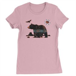 native american bear southwest womens t-shirt