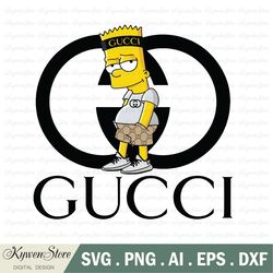 bart simpson gucci svg file, bart simpson svg file, bart simpson gucci svg, bart simpson digital download