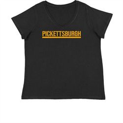 pickettsburgh pittsburgh football womens plus size v-neck t-shirt