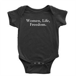 women, life, freedom support women of iran infant one-piece romper bodysuit and toddler t-shirt