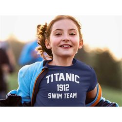 titanic swim team 1912 funny youth t-shirt