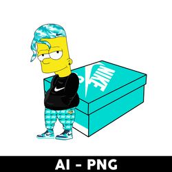 nike box x bart simpson png, bart simpson png, nike logo png, ai digital file - digital file