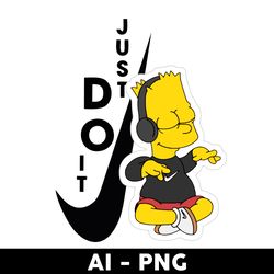 bart simpson nike png, bart simpson png, nike just do it logo png, ai digital file - digital file