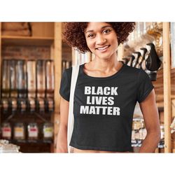 black lives matter blm cropped t-shirt