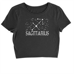 sagittarius zodiac star chart cropped t-shirt