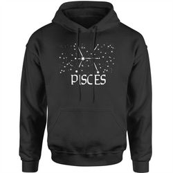 pisces zodiac star chart adult hoodie sweatshirt