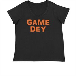 game dey cincinnati football womens plus size v-neck t-shirt