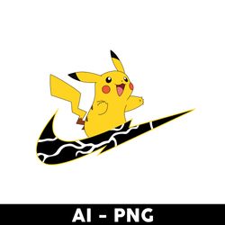 pikachu nike png, pokemon nike logo png, nike logo png, pikachu png, ai digital file - digital file
