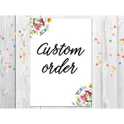 custom order for marianne