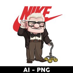 carl fredricksen nike png, nike logo png, nike png, carl fredricksen png, ai digital file - digital file