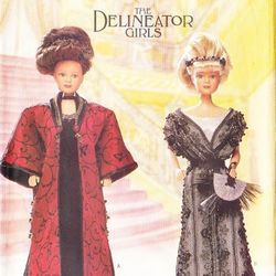 Butterick 6618 Doll clothes patterns for 11-1/2" dolls, Vintage pattern, Instruction in ENGLISH, Digital download PDF