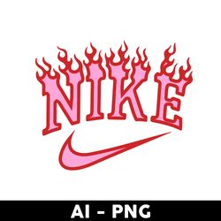 nike logo valentine pink fire png, nike logo png, valentine day png, valentine pink fire png, ai file - digital file