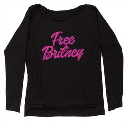 pink free britney slouchy off shoulder oversized sweatshirt