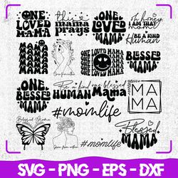 retro mom svg, mama svg bundle, mother's day bundle svg, cricut, svg files, svg, digital files svg, silhouette