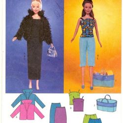 Butterick 3874 Doll clothes patterns for 11-1/2 Inch dolls, Vintage pattern, Instruction in FRENCH, Digital download PDF