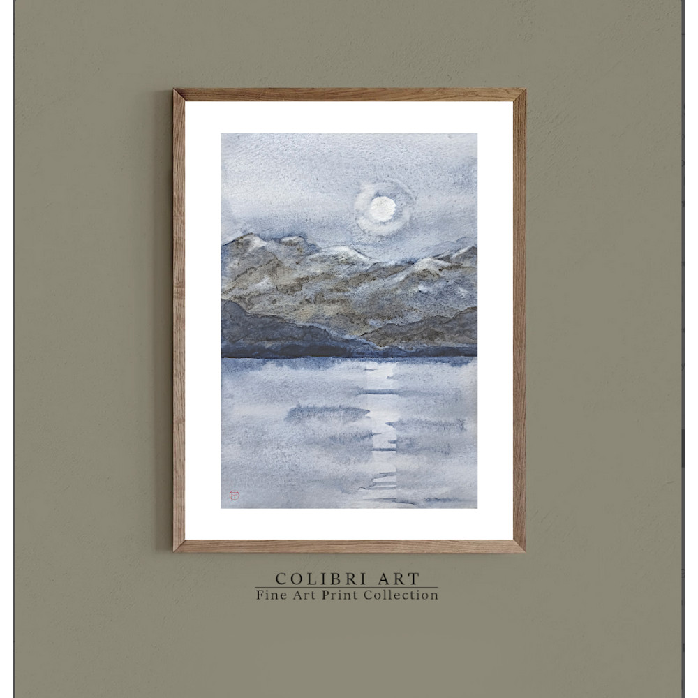 Mountain Lake Art Print Moon Landscape 4 N17.png
