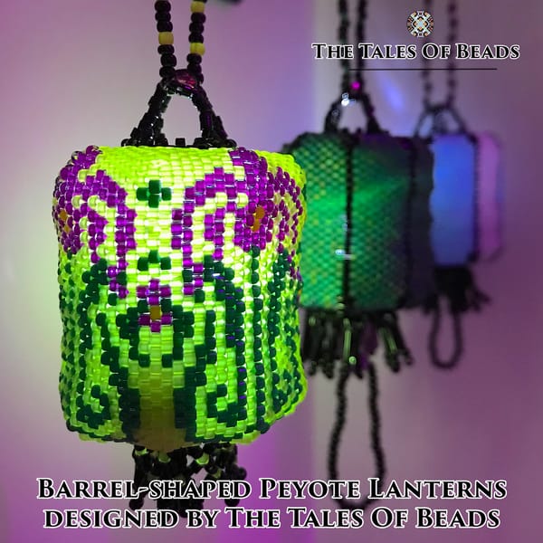Beaded Lantern Pattern / Irises Peyote Lantern Tutorial - Inspire Uplift