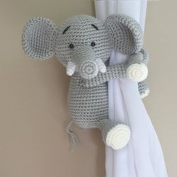 Elephant Curtain Tieback Crochet Pattern