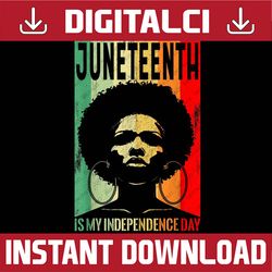 Juneteenth Is My Independence Day Afro Woman Freedom BLM, Freedom, Black woman, Since 1865 PNG Sublimation