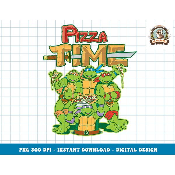 Teenage Mutant Ninja Turtles Pizza Time png, digital downloa - Inspire