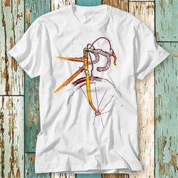 bike silhouette cyclist gym fitness t shirt top design unisex ladies mens tee retro fashion vintage shirt s772