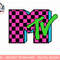 Classic MTV Logo Pink And Blue Checker Design Sweatshirt copy.jpg