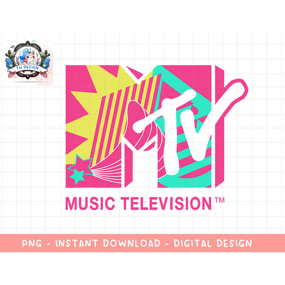 Classic MTV Logo Pink And Teal Design T- Shirts T-Shirt copy.jpg
