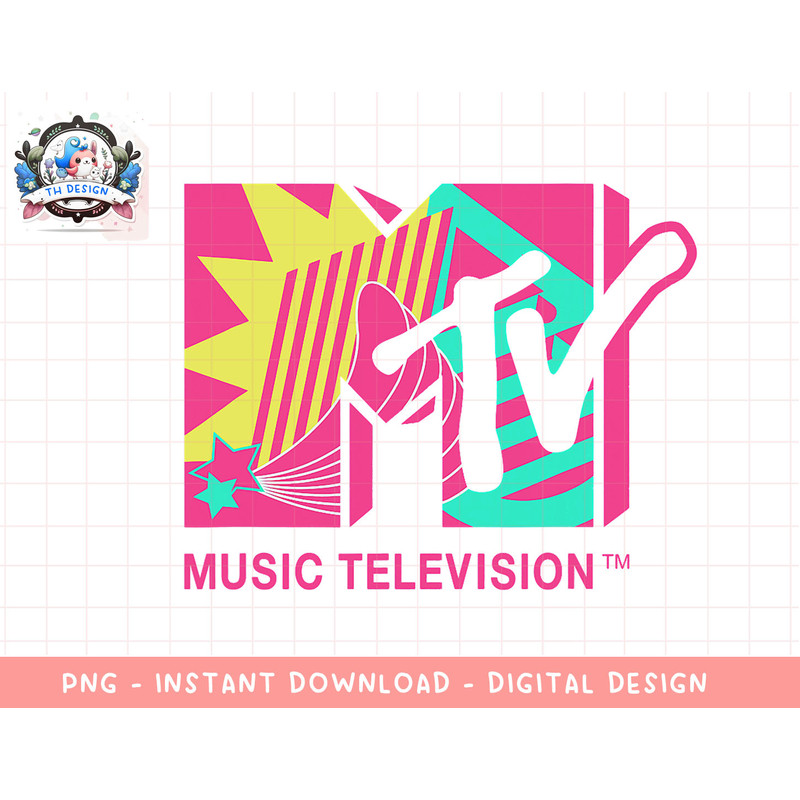 Classic MTV Logo Pink And Teal Design T- Shirts T-Shirt copy.jpg