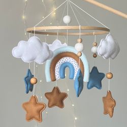 Rainbow star  baby mobile Crib mobile Nursery decor