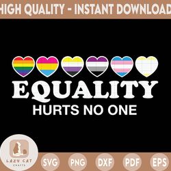Equality Hurts No One Svg, Equality Svg, Human Rights Svg, Equality Saying Svg, Equality Quote Svg, anti racism svg, LGB