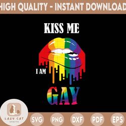 kiss me i'm gay | pride svg, pride lgbt, gay pride svg, bisexual pride file for cricut, digital download