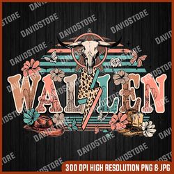 vintage retro wallen western cow skull flower leopard png, weastern cow skull png, png high quality, png, digital