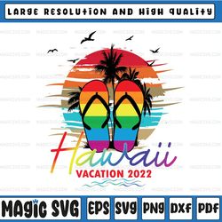 hawaii png, hawaiian vacation 2022 png, flip flop lgbt summer holiday png, love is love png, lgbt , digital download