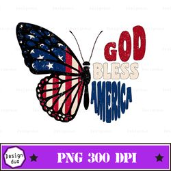 god bless america butterfly png, god bless the usa, patriotic hand drawn digital download, god bless america
