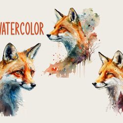 fox watercolor