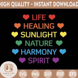 life healing sunlight nature harmony spirit svg, funny pride month svg for gay lesbian bisexual transgender queer, lgbt